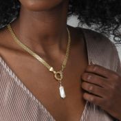 エマサークルネックレス［18Kゴールドヴェルメイユ］・チャーム付き