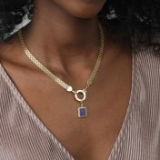 エマサークルネックレス［18Kゴールドヴェルメイユ］・チャーム付き