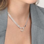 エマサークルネックレス［スターリングシルバー］・星座チャーム付き