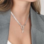 エマサークルネックレス［スターリングシルバー］・星座チャーム付き