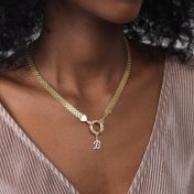 エマイニシャルクリスタル入れチャーム［ゴールドメッキ］