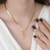 エマイニシャルクリスタル入れチャーム［ゴールドメッキ］