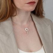 エマイニシャルクリスタル入れチャーム［スターリングシルバー］