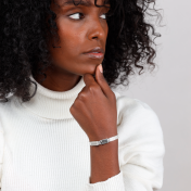 エマヘリンボーンダイヤモンド入りブレスレット［スターリングシルバー］