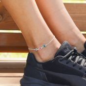 魔法のチャーム誕生石アンクレット[スターリングシルバー]