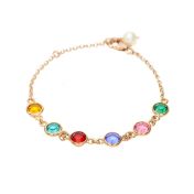 魔法のチャーム誕生石ブレスレット[ローズゴールドメッキ]