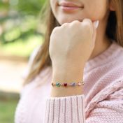 魔法のチャーム誕生石ブレスレット[ローズゴールドメッキ]