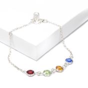 魔法のチャーム誕生石ブレスレット[スターリングシルバー]