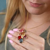 魔法の雨粒イニシャルネックレス[ゴールドメッキ]