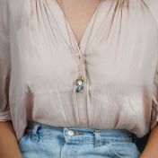 魔法の雨粒名入れネックレス[18Kローズゴールドメッキ]