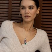 魔法の雨粒誕生石ネックレス[スターリングシルバー]