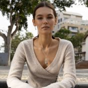 魔法の雨粒誕生石ネックレス[スターリングシルバー]