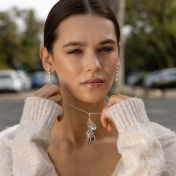 魔法の雨粒誕生石ネックレス[スターリングシルバー]