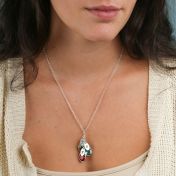 魔法の雨粒イニシャルネックレス[スターリングシルバー]