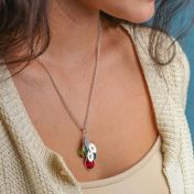 魔法の雨粒イニシャルネックレス[スターリングシルバー]