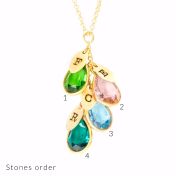 魔法の雨粒イニシャルネックレス[ゴールドメッキ]