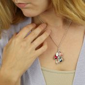 魔法の雨粒名入れネックレス[スターリングシルバー]