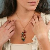 魔法の雨粒誕生石ネックレス[18Kゴールドヴェルメイユ]