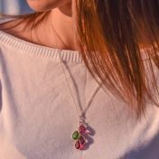 魔法の雨粒誕生石ネックレス[スターリングシルバー]