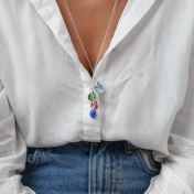 魔法の雨粒誕生石ネックレス[スターリングシルバー]