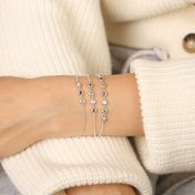 魔法のスターズ誕生石ブレスレット［スターリングシルバー］