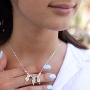 可愛い猫名入れネックレス [ゴールドメッキ]