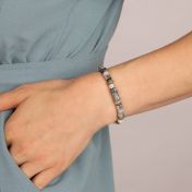 イビルアイピカソジャスパーレーデイス名入れブレスレット[スターリングシルバー]