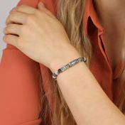 イビルアイピカソジャスパーレーデイス名入れブレスレット[スターリングシルバー]