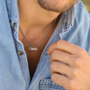 ファミリーラップ名入れネックレス［スターリングシルバー］