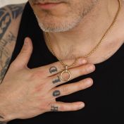 永遠のサークル ネックレス・１８Kゴールドメッキ