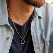 永遠のサークル ネックレス・１８Kゴールドメッキ