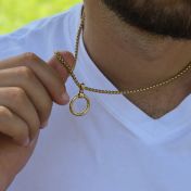 永遠のサークル ネックレス・１８Kゴールドメッキ