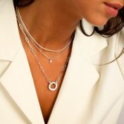 アリヤサークルリンクチェーンネックレス［スターリングシルバー］