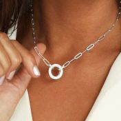 アリヤサークルリンクチェーンネックレス［スターリングシルバー］