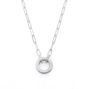 アリヤサークルリンクチェーンネックレス［スターリングシルバー］