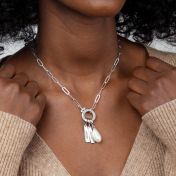 縦棒名入れチャーム［スターリングシルバー］