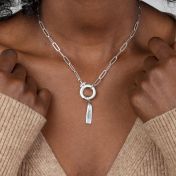 縦棒名入れチャーム［スターリングシルバー］