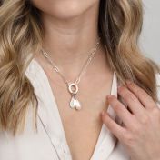 ラージドロップ名入れチャーム［スターリングシルバー］