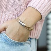 ファミリー名入れブレスレット・タンスエード［スターリングシルバー］