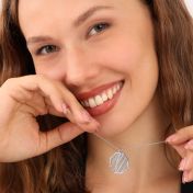 心の絆場所の地図ネックレス [スターリングシルバー］