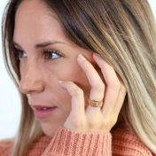 ファミリールーツ誕生石リング　[18Kゴールドメッキ]