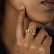 ファミリールーツ誕生石リング　[18Kゴールドメッキ]