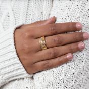 ファミリールーツ誕生石リング　[18Kゴールドメッキ]