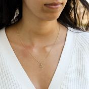 ファミリールーツイニシャル名入れネックレス[１８Kゴールドヴェルメイユ]