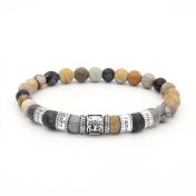 ファミリーツリー レディース名入れブレスレット・ ピカソジャスパー ストーン［スターリングシルバー］