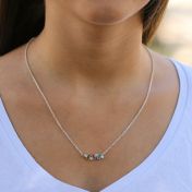 愛の流れ誕生石ネックレス［スターリングシルバー］