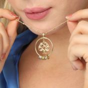 ファミリーツリー名入れネックレス　[18Kゴールドメッキ]