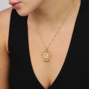 ファミリーツリー名入れネックレス　[18Kゴールドメッキ]