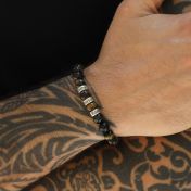 グリーンタイガーアイ・メンズ名入れブレスレット