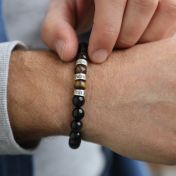 グリーンタイガーアイ・メンズ名入れブレスレット